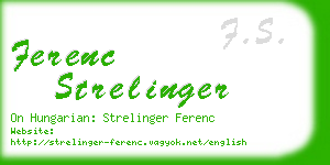 ferenc strelinger business card